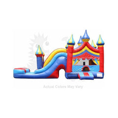 Rocket Inflatables Inflatable Bouncers 16'H Inflatable 5-in-1 Big Top Carnival Combo Wet/Dry with Water Slide, Splash Pool and Basketball Hoop by Rocket Inflatables COM-505 Inflatable 5-in-1 Big Top Carnival Combo Wet/Dry with Water Slide, Splash Pool and Basketball by Rocket Inflatables Hoop SKU#COM-505