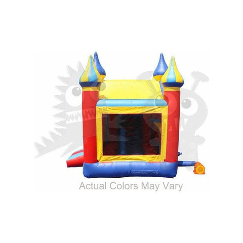 Inflatable 5-in-1 Big Top Carnival Combo Wet/Dry with Water Slide, Splash Pool and Basketball by Rocket Inflatables Hoop SKU#COM-505
