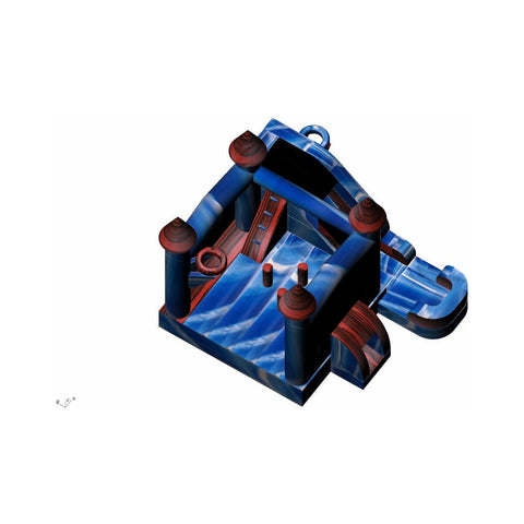 Rocket Inflatables Inflatable Bouncers 16'H Inflatable Castle 6 in 1 Patriot Module Combo Jumper, Slide Pool, Climbing Wall, and Basketball Hoop on inside and outside by Rocket Inflatables 781880223733 COM-660-Patriot Blu/Red Marble 16'H Inflatable Castle 6 in 1 Patriot Module Combo Jumper, Slide Pool, Climbing Wall, and Basketball Hoop on inside and outside by Rocket Inflatables SKU#COM-660-Patriot Blu/Red Marble