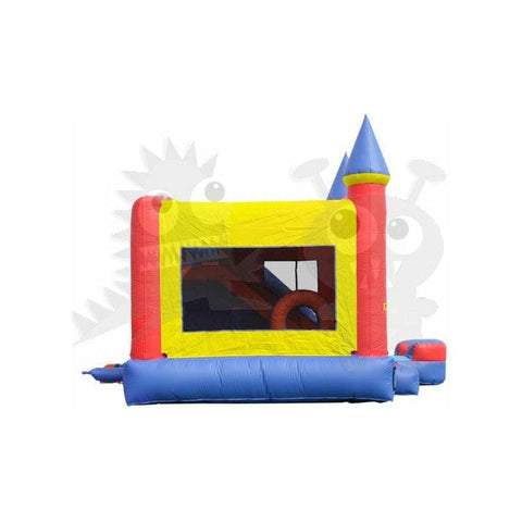 Rocket Inflatables Inflatable Bouncers 16'H Inflatable Castle 6 in 1 Yellow & Blue Module Combo Jumper, Slide Pool, Climbing Wall, and Basketball Hoop by Rocket Inflatables 781880223665 COM-660 Inflatable Castle 6 in 1 Yellow & Blue Module Combo Jumper, Slide Pool, Climbing Wall, and Basketball Hoop by Rocket Inflatables SKU#COM-660