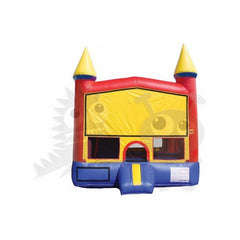 16'H Inflatable Neutral Castle Point Combo Bouncer with Slide, Climbing Wall & Hoop by Rocket Inflatables