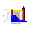 Image of 16'H Inflatable Neutral Castle Point Combo Bouncer with Slide, Climbing Wall & Hoop by Rocket Inflatables SKU#COM-C40