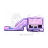 Image of Rocket Inflatables Inflatable Bouncers 16'H Inflatable Pink Castle Combo with Water Slide, Inflatable Bottom & Basketball Hoop by Rocket Inflatables COM-524 16'H Inflatable Pink Castle Combo with Water Slide, Inflatable Bottom & Basketball Hoops #COM-524