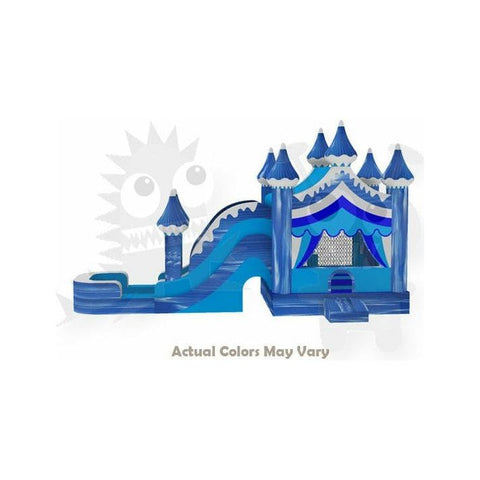 Rocket Inflatables Inflatable Bouncers 16'H Inflatable Winter Snow Carnival Combo 5-in-1 Wet/Dry with Water Slide, Splash Pool and Basketball Hoop by Rocket Inflatables 781880223443 COM-530 16'H Combo 5n1 w/Slide,Pool Basketball by Rocket Inflatables #COM-530
