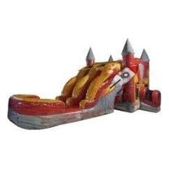 Rocket Inflatables Inflatable Bouncers 16'H Lava Double Slide 7 in 1 Combo by Rocket Inflatables 16'H 7-in-1 Double Lane Combo by Rocket Inflatables SKU# COM-715-Lava