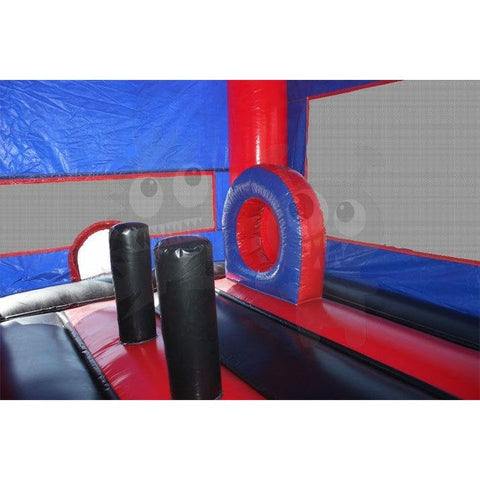 16'H Pirate 6-in-1 Inflatable Combo Jumper, Slide Pool, Climbing Wall, and Basketball Hoop by Rocket Inflatables SKU#COM-650-Pirate