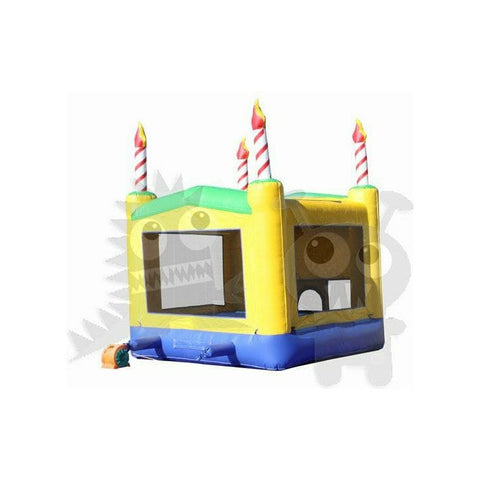 Rocket Inflatables Inflatable Bouncers 16'H Yellow Birthday Cake Module with 3-D Candles & Hoop by Rocket Inflatables BOU-143 16'H Module with 3D Candles & Hoop by Rocket Inflatables SKU# BOU-143