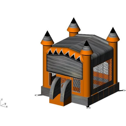 Rocket Inflatables Inflatable Bouncers 18.4'H Inflatable Halloween Castle Bounce House with Basketball Hoop by Rocket Inflatables BOU-095-13 18.4'H Inflatable Halloween Castle Bounce House with Basketball Hoop Rocket Inflatables