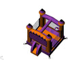 Image of Rocket Inflatables Inflatable Bouncers 18.4'H Inflatable Halloween Castle Bounce House with Basketball Hoop – Purple Marble & Orange by Rocket Inflatables 18.4'H Inflatable Halloween Castle Bounce House with Basketball Hoop – Blue & Orange Marble Rocket Inflatables