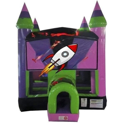 Rocket Inflatables Inflatable Bouncers 18.4H Neon Castle with Basketball Hoop – Black/Purple/Pink/Green by Rocket Inflatables 14'H Unicorn Bounce House Jumper With Basketball Rocket Inflatables