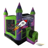 Image of Rocket Inflatables Inflatable Bouncers 18.4H Neon Castle with Basketball Hoop – Black/Purple/Pink/Green by Rocket Inflatables 14'H Unicorn Bounce House Jumper With Basketball Rocket Inflatables