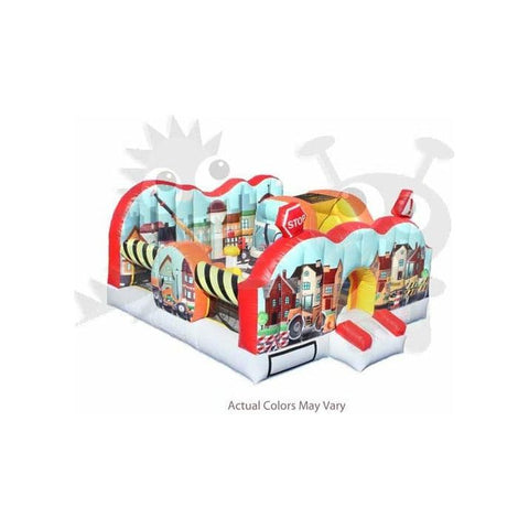 Rocket Inflatables Inflatable Bouncers City Indoor Playground with Obstacles & Hoop by Rocket Inflatables 781880232445 PG-LB1515