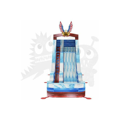 Rocket Inflatables Slides 20′H Patriot Wet/Dry Slide by Rocket Inflatables 781880229575 WAT-3520-Eagle/WAT-2718-Eagle
