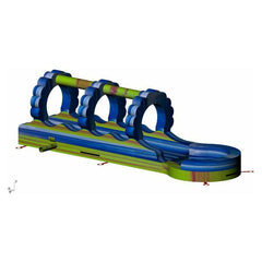 Rocket Inflatables SLIP N SLIDE 10'H Fire & Ice Commercial Slip Slide & Dip with Pool Single Lane by Rocket Inflatables 781880231974 WAT-SSS3611-LAVA-1 10'H Fire Ice Slip Slide Dip Pool Single Lane Rocket Inflatables