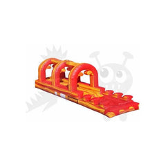 Rocket Inflatables SLIP N SLIDE 10'H Orange Marble Slip & Slide Single Lane by Rocket Inflatables 781880231981 WAT-SSS36-ORGMAR