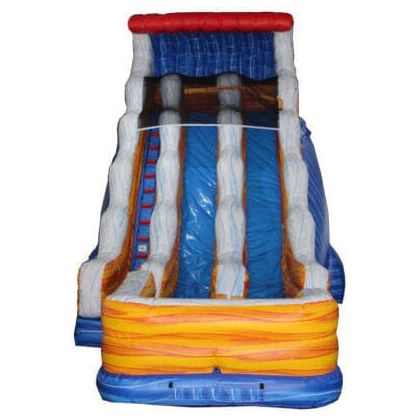 Rocket Inflatables SLIP N SLIDE 21'H Double Lane Commercial Inflatable Water Slide Wave Wet/Dry Slide with Pool & Stairs by Rocket Inflatables WAT-DW34421-1 21'H Double Lane Commercial Inflatable Water Slide Wave Wet/Dry Slide with Pool & Stairs Rocket Inflatables