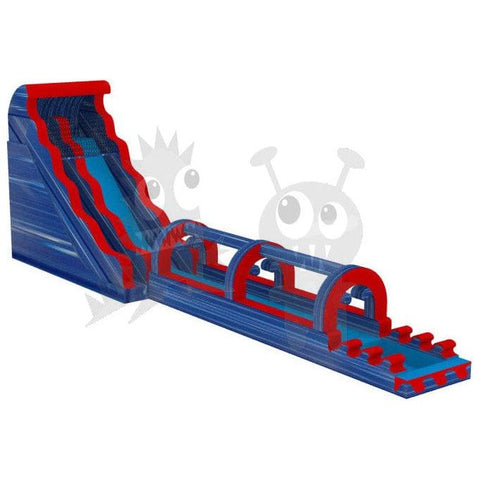 Rocket Inflatables Water Parks & Slides 22′H Tsunami Blue Marble Wet/Dry Slide with 36′ Slip ‘n Slide by Rocket Inflatables AT-TSU3218-SSS36