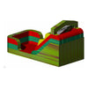 Image of Rocket Inflatables WET N DRY COMBOS 12′H Orange & Green Marble Red Trim Wet/Dry Slide – Single Lane by Rocket Inflatables 781880225683 WAT-2112-Fiesta 12′H Wet/Dry Slide–Single Lane Rocket Inflatables SKU# WAT-2112-Fiesta