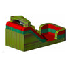 Image of Rocket Inflatables WET N DRY COMBOS 12′H Orange & Green Marble Red Trim Wet/Dry Slide – Single Lane by Rocket Inflatables 781880225683 WAT-2112-Fiesta 12′H Wet/Dry Slide–Single Lane Rocket Inflatables SKU# WAT-2112-Fiesta