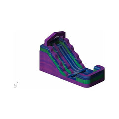12′H Purple & Green Marble Trim Wet/Dry Slide – Single Lane by Rocket Inflatables