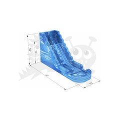 16′H Blue Marble Wet/Dry Water Slide by Rocket Inflatables