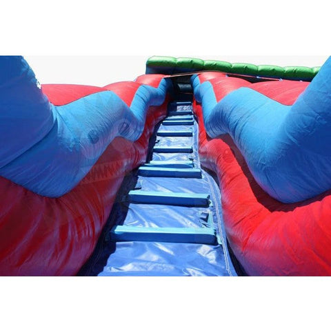 Rocket Inflatables WET N DRY COMBOS 19'H Double Wave Double Lane Wet/Dry Slide by Rocket Inflatables 781880232032 WAT-DW33419