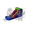 Image of Rocket Inflatables WET N DRY COMBOS 19'H Double Wave Double Lane Wet/Dry Slide by Rocket Inflatables 781880232032 WAT-DW33419