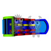 Image of Rocket Inflatables WET N DRY COMBOS 19'H Double Wave Double Lane Wet/Dry Slide by Rocket Inflatables 781880232032 WAT-DW33419