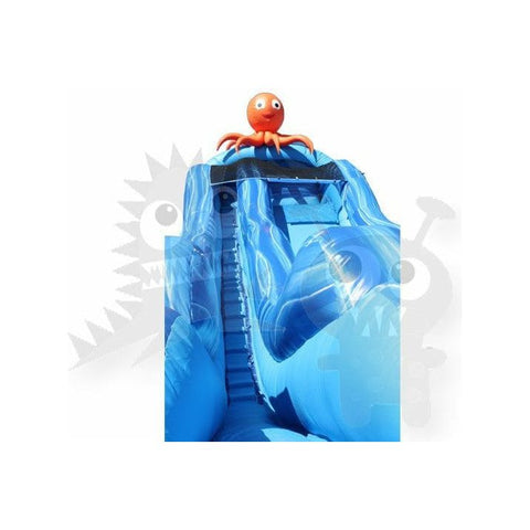 Rocket Inflatables WET N DRY COMBOS 20′H Octopus Wave Wet/Dry Water Slide Single Lane by Rocket Inflatables 781880229551 WAT-OCTO38120 20′H Octopus Wave Wet/Dry Water Slide Single Lane Rocket Inflatables