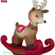 6' Gemmy Airblown Inflatable Rocking Reindeer