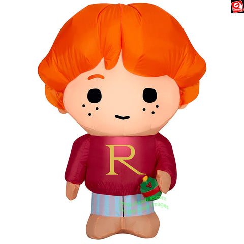 3' Gemmy Airblown Inflatable Christmas Ron Weasley w/ Ornament