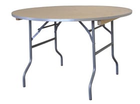 48" Round Wood Folding Table