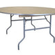 60" Round Wood Folding Table