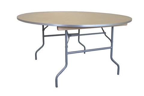 60" Round Wood Folding Table