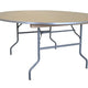 60" Round Wood Folding Table