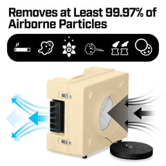 B-Air AP-450 ⅓ HP 3 Stage HEPA Air Purifier Scrubber: white