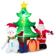 7.2 Feet Inflatable Lighted Christmas Decoration Tree with Santa Claus by Costway