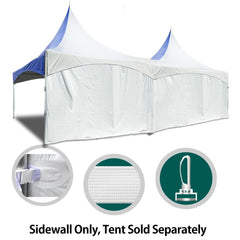 9' x 30' High Peak Frame Party & Canopy Tent Premium Blockout Solid Sidewall