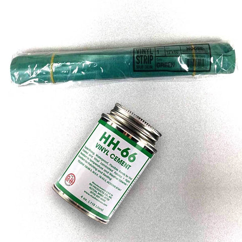 Moose Supply Inflatable Bounce House Vinyl Repair Kit, Green with 4 oz. HH66 Glue