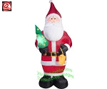 9 1/2'  KALEIDOSCOPE Mixed Media Plush Old World Santa
