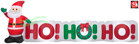 11.5' Gemmy Santa w/ Ho Ho Ho Sign