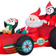 7' Gemmy Santa Claus & Penguins Racecar Scene