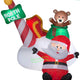 6.5' Gemmy Airblown Santa Crashing North Pole Scene