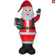 11.5' Gemmy Airblown Santa Claus w/ Good Tidings Sign