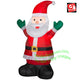 3.5' Gemmy Airblown Santa Claus Both Hands Up With Green Mittens