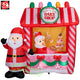 6' Gemmy Airblown Inflatable Christmas Santa & Mrs. Claus Bake Shop Scene