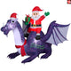 8' Gemmy Airblown Inflatable Christmas Santa Claus Riding Dragon
