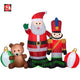7' Gemmy Airblown Inflatable Santa and Toy Scene