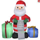 4' Gemmy Airbown Santa Claus w/ Wish List and Presents