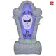 4 1/2' Gemmy Airblown Inflatable Short Circuit Scary Skull "The End Is Near" Tombstone
